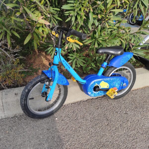 Vélo bleu poissons 14pouces